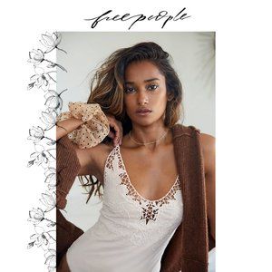 Free People Lea Bodysuit in Pearl Pink